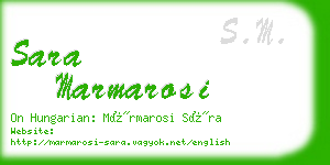 sara marmarosi business card